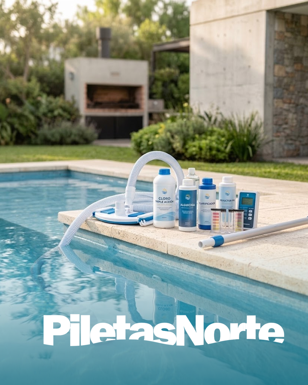 Mantenimiento de piletas realizado por el equipo de Piletas Norte